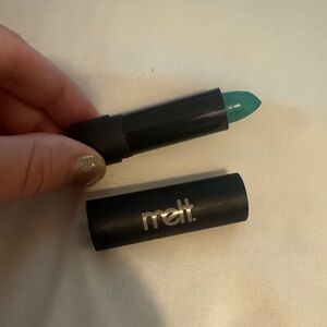 melt Cosmetics Teal Lipstick — Blitzed Shade